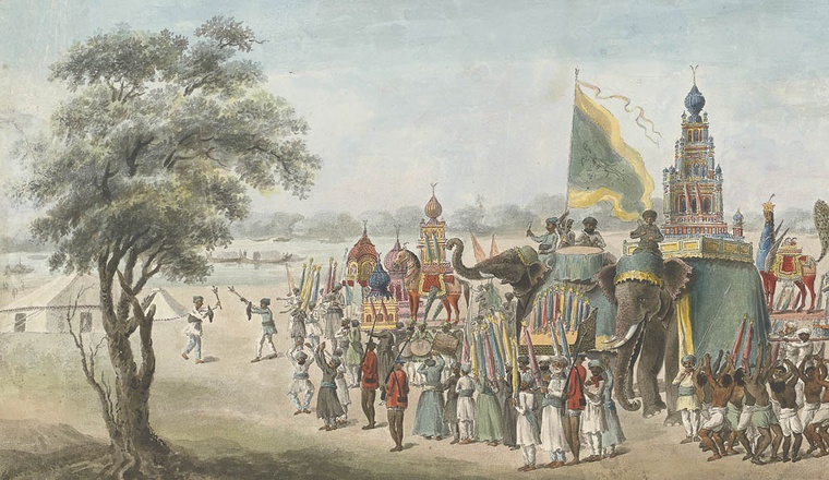 <span class="title">The ceremony of the Muhamedan festival Muharram. <span class="title_comma">, </span></span><span class="year"> Murshidabad, 1795–1807 </span>