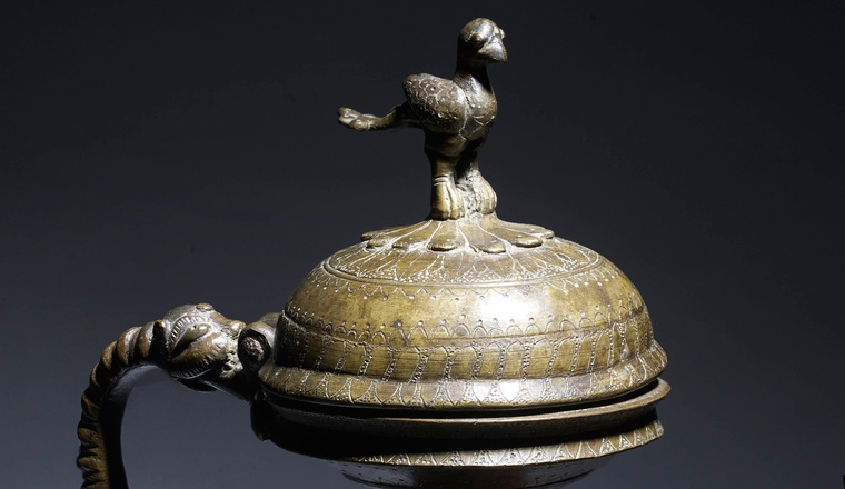 <span class="title">Bronze Ewer and Cover<span class="title_comma">, </span></span><span class="year">Mughal period, 16th - 17th century </span>