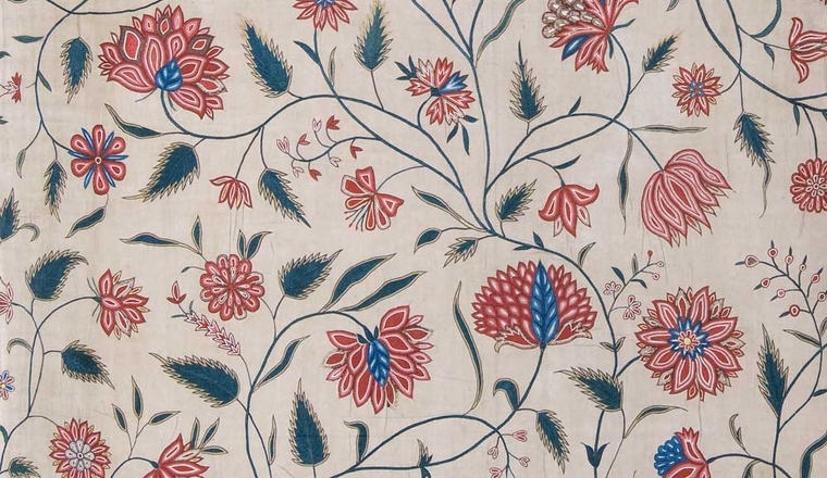 <span class="title">Embroidered Furnishing Fabric, possibly for Bed Hangings<span class="title_comma">, </span></span><span class="year">India, Gujarat, early 18th century, for the Western market</span>