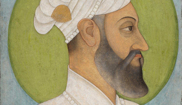 <span class="title">Bust portrait of the Emperor Aurangzeb<span class="title_comma">, </span></span><span class="year">Deccan, c. 1750-1800</span>