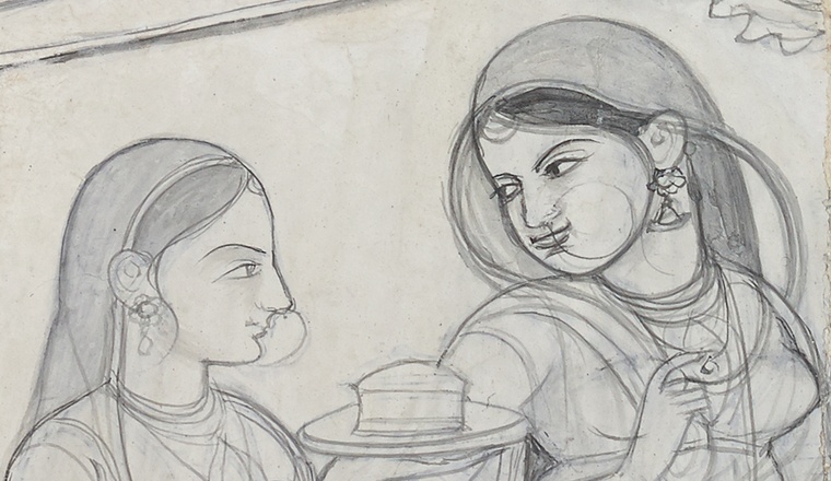 <span class="title">The Lovelorn Lady<span class="title_comma">, </span></span><span class="year">Kangra, c. 1790-1800</span>